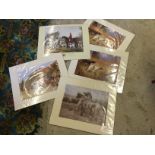 Five prints mostly horses as new sealed.