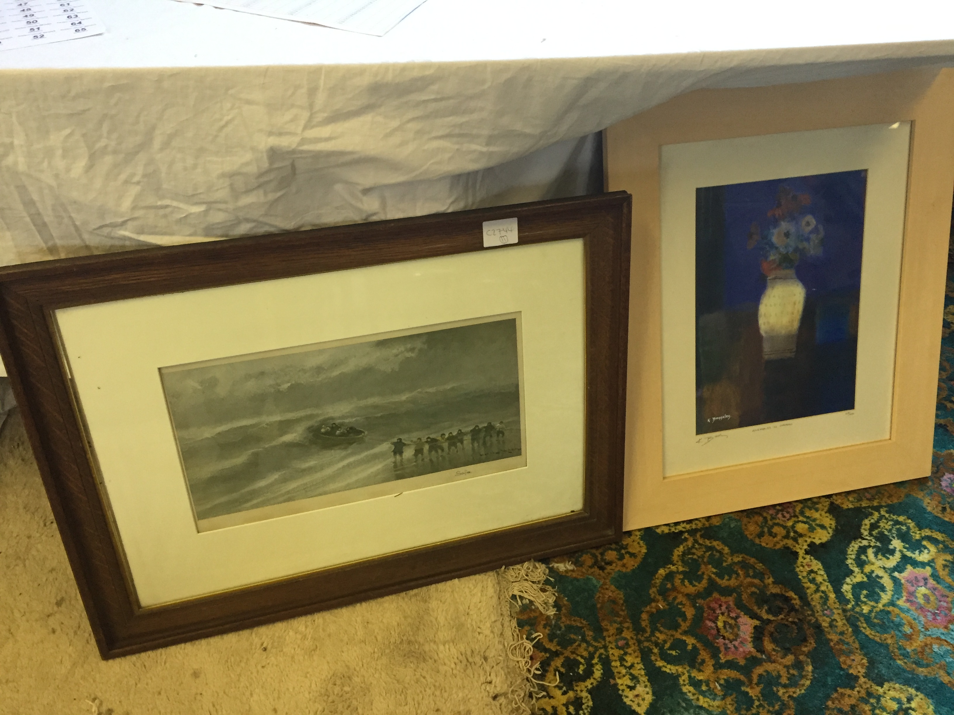 Two signed prints one limited edition by Kristan Baggaley