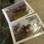 Two prints mostly horses as new sealed.