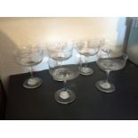 Six Sundae glasses.