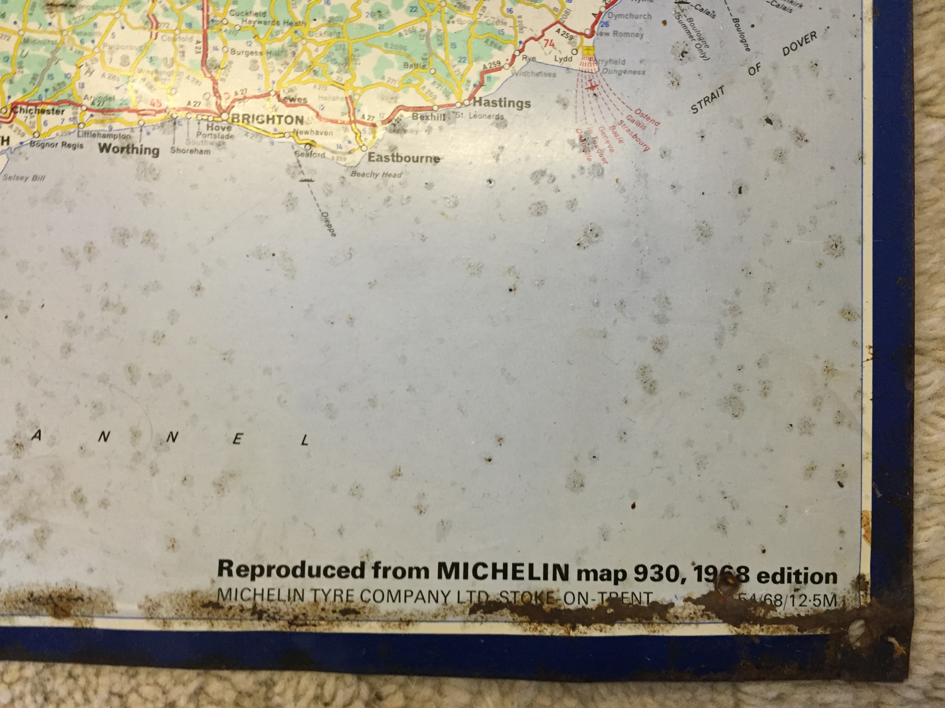 A 1968 Michelin road map. - Image 2 of 3
