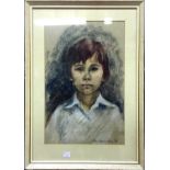 A pastel portrait of a child Ann Macmillan 1976