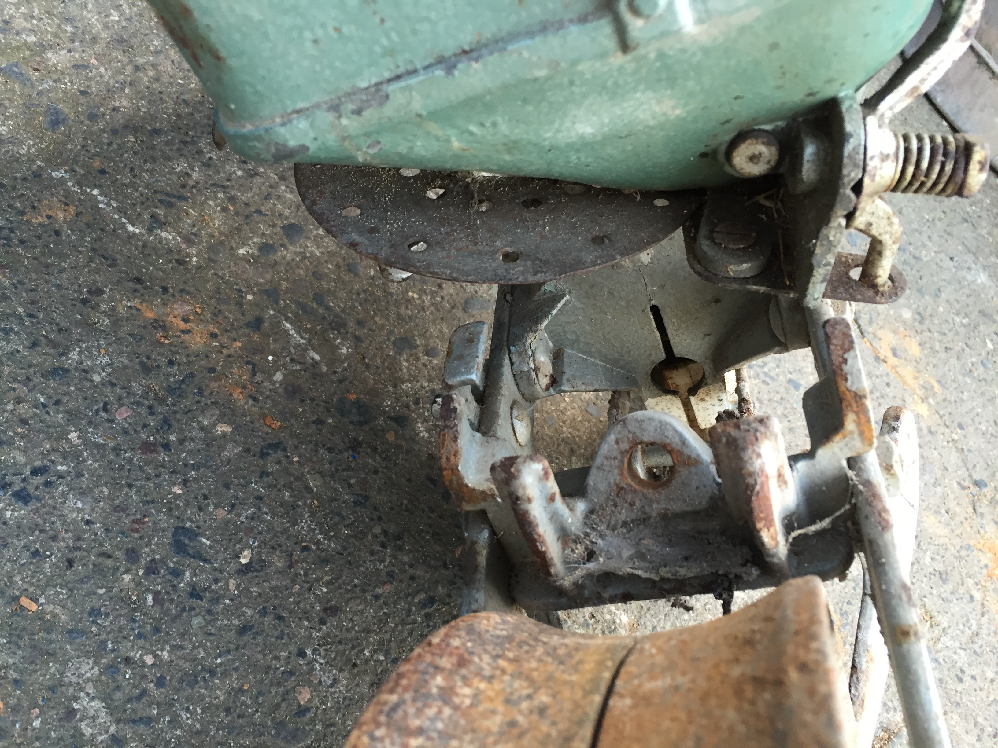 A Myford metal lathe Nottingham England mounted on a steel box tube bench. - Image 3 of 15