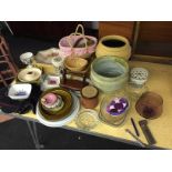 Ceramics including Old Foley, Royal Worcester, plant pots and even a toilet roll holder.