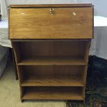 An oak bureau bookcase.