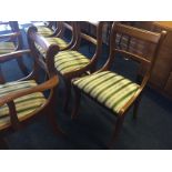Six White and Newton cherry dining chairs including two carvers