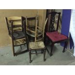 Various chairs and a footstool.