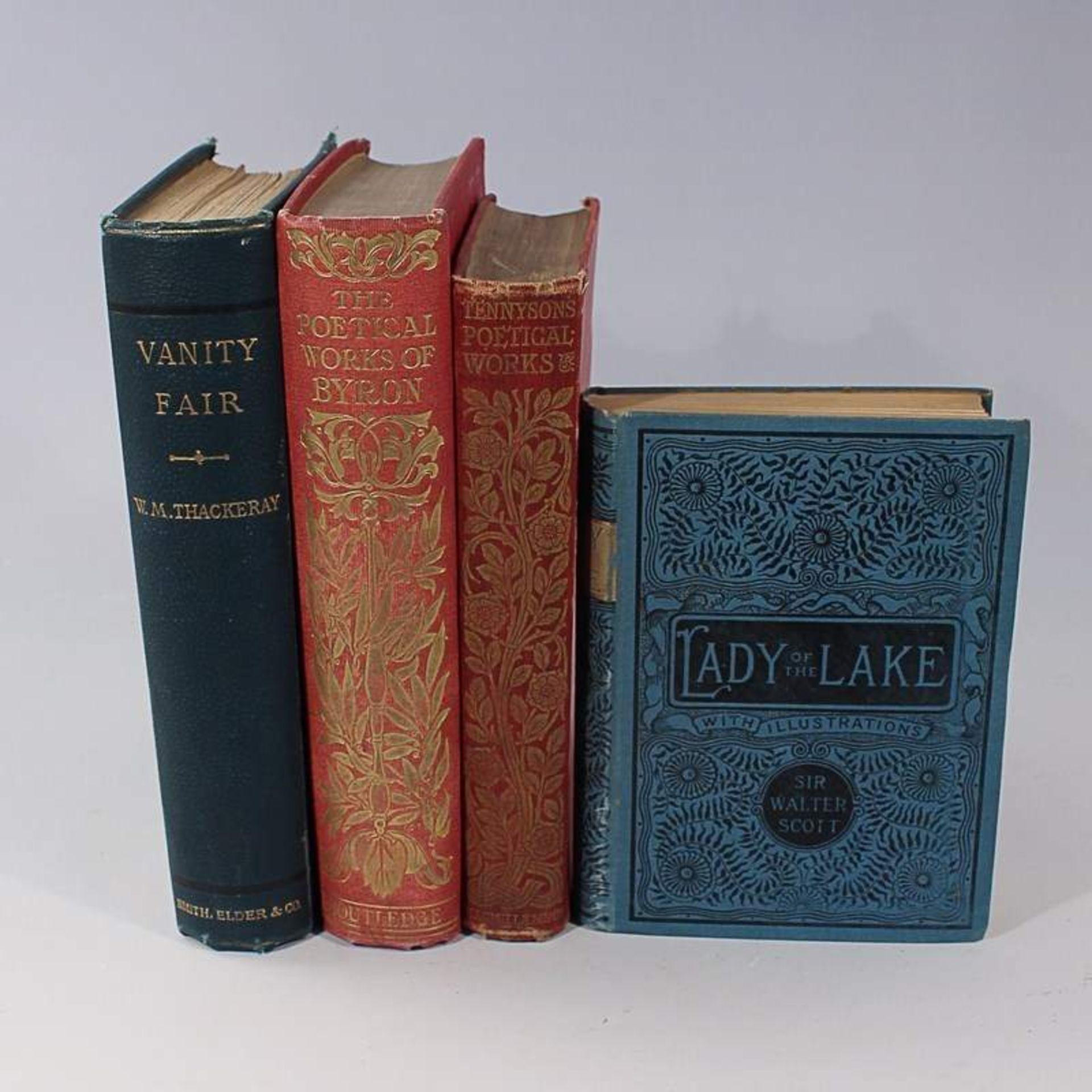 Englische Literatur - Konvolut 4 St., Scott, Sir Walter, Lady of the Lake, 1885, Poetical Works of