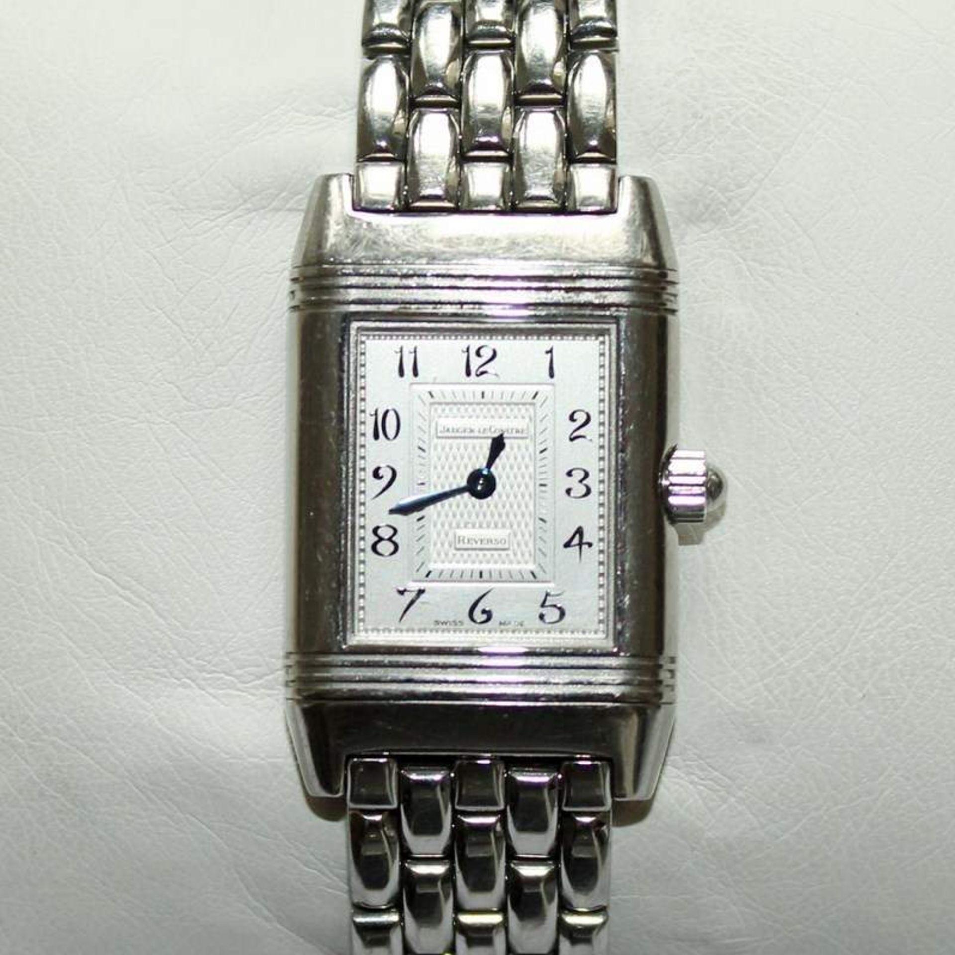 Damenarmbanduhr - Jaeger le Coultre Schweiz, Reverso, rechteckiges Edelstahl-Wende-Gehäuse, ca.1, - Bild 2 aus 2