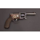 ERLAUBNISPFLICHTIGE SCHUSSWAFFEN : Zündnadelpistole/Revolver Modell Dreyse um 1860; Seriennummer