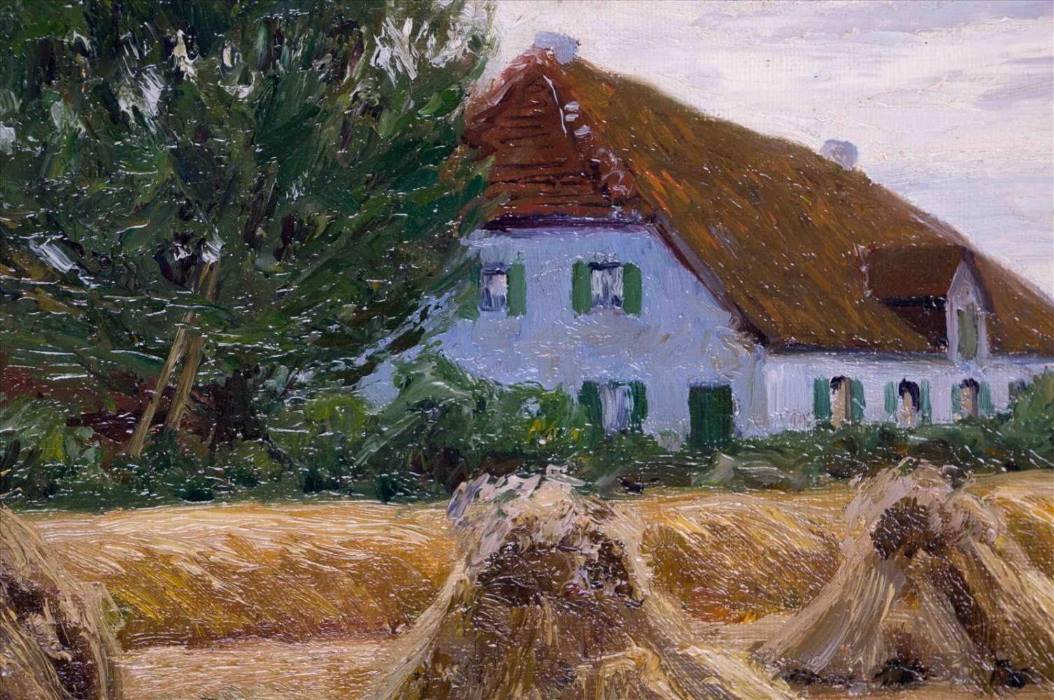 Wilhelm FRITZEL (1870-1943)"Rast bei der Ernte"Gemälde Öl/Leinwand, 40,5 cm x 54,3 cm,unten rechts - Image 4 of 9