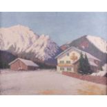 Alexander WEISE (1883-1960)"Winterlandschaft mit Bauernhaus"Gemälde Öl/Leinwand, 65 cm x 82 cm,