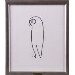 Pablo PICASSO (1881-1973)"Die Eule"Grafik-Multiple, Lithografie, 29,5 cm x 24,5 cm /"The owl"