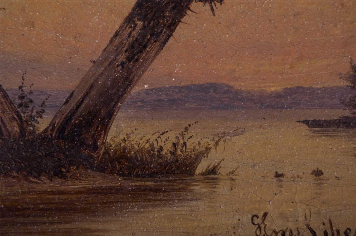 Georg Emil LIBERT (1820-1908)"Kopfweiden am Wasser"Gemälde Öl/Karton, 15 cm x 20 cm,rechts unten - Image 3 of 6