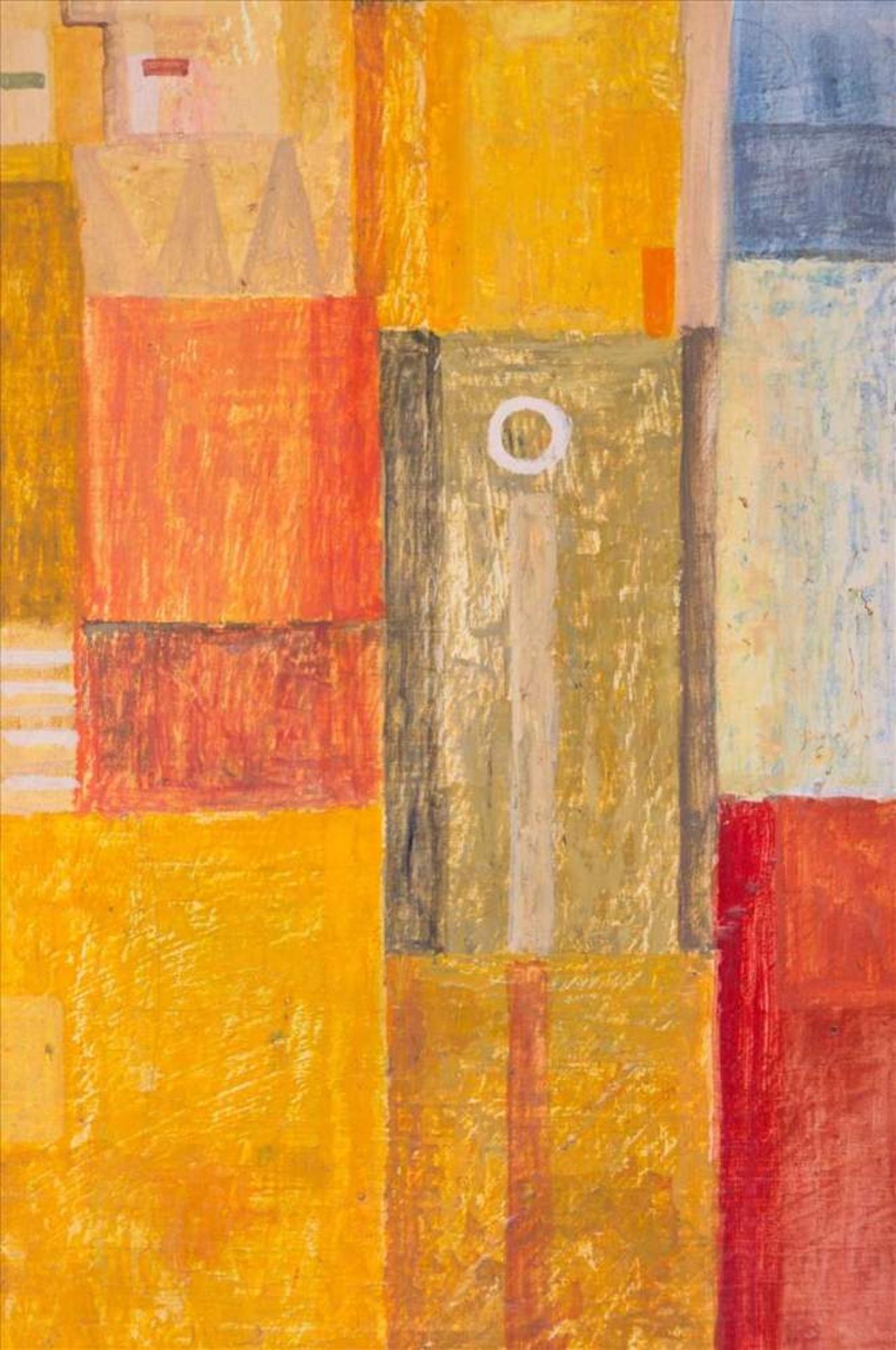 Zaza TUSCHMALISCHVILI (1960)"Komposition"Gemälde, Ei-Tempera auf Holz, 19 cm x 25 cm,verso signiert, - Image 2 of 5