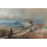 Oswald ACHENBACH (1827-1905)"Monument de Coecilia Moetella a Rome" (c.1864)Aquarell-Zeichnung,