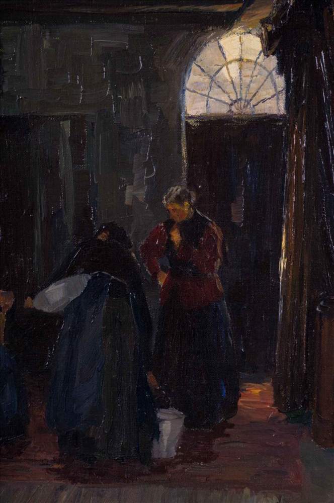 Paul Emil GABEL (1875-1938)"Interieur mit 3 Frauen"Gemälde Öl/Leinwand, 74 cm x 55 cm,links unten - Image 6 of 12