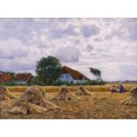 Wilhelm FRITZEL (1870-1943)"Rast bei der Ernte"Gemälde Öl/Leinwand, 40,5 cm x 54,3 cm,unten rechts