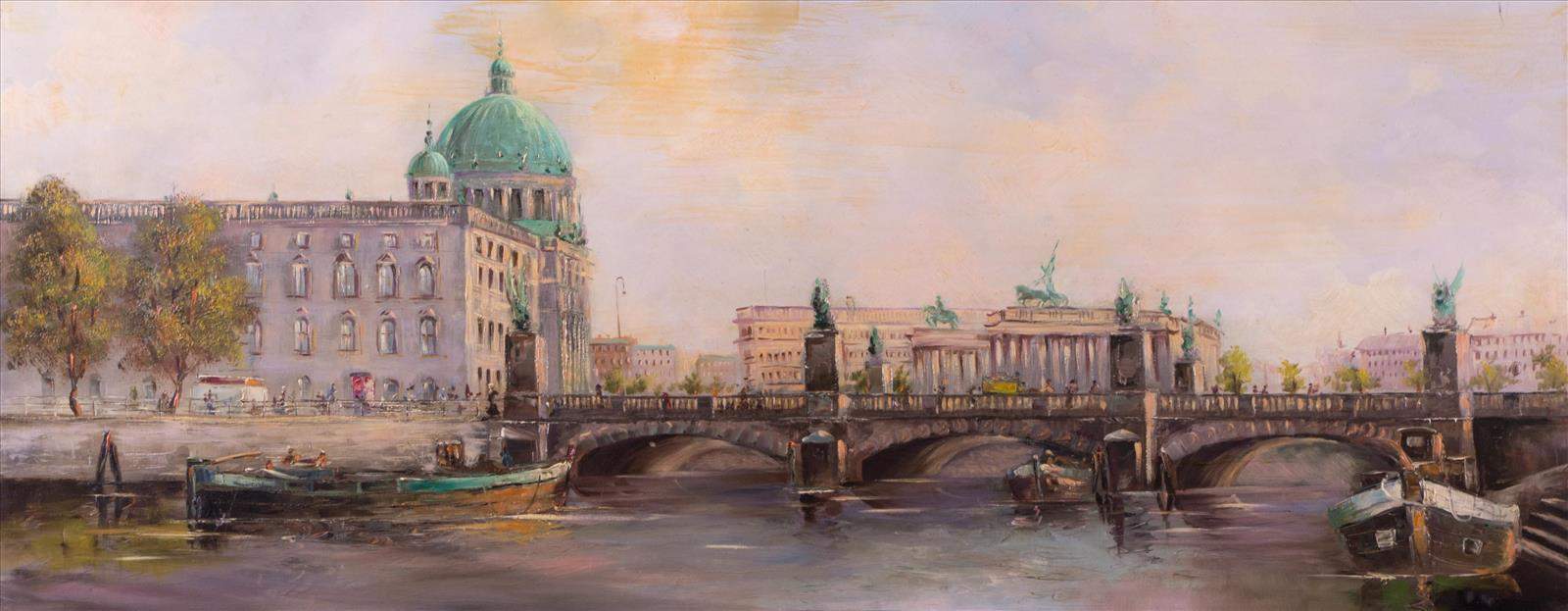 Hendrik Jan WOLTER (1873-1952)(Attrib.)"Berliner Dom und Königliches Schloss mit Schlossbrücke"