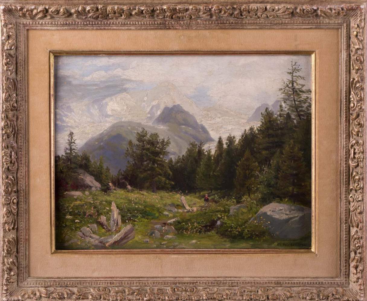 M.Pels Leusden 20. Jhd." Im Hochgebirge"Gemälde Öl/Holz, 26,5 cm x 35 cm,rechts unten signiert /" - Image 2 of 10