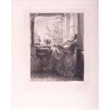 Adolph VON MENZEL (1815-1905)"Die schlafende Näherin am Fenster"(1847) (Menzels Schwester Emilie,