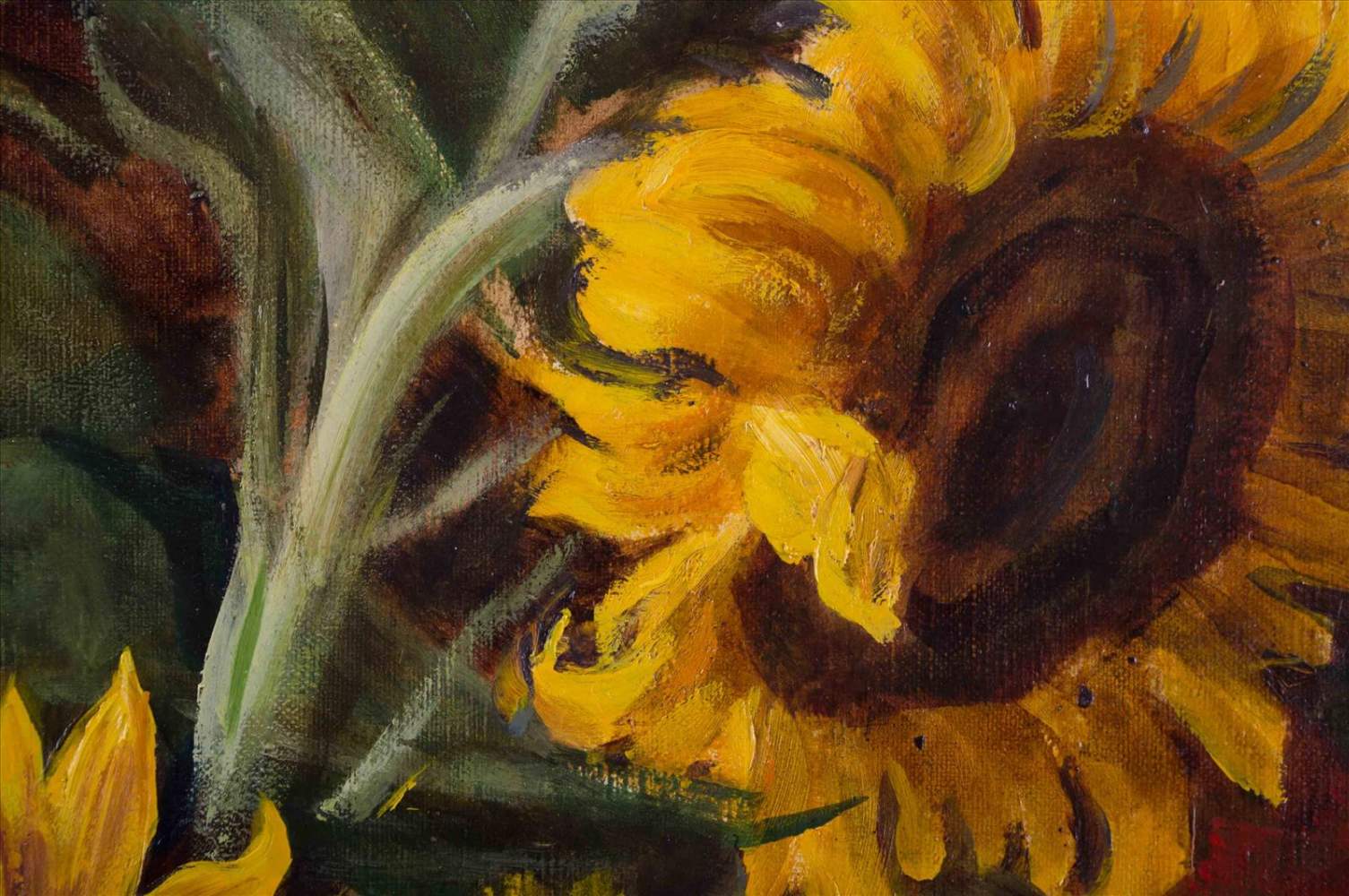 Felix Klampfer (1894-1992) Österreich"Sonnenblumen"Gemälde Öl/Leinwand, 80 cm x 100 cm,rechts - Image 2 of 8