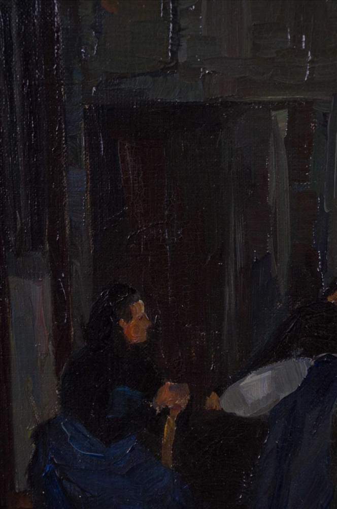 Paul Emil GABEL (1875-1938)"Interieur mit 3 Frauen"Gemälde Öl/Leinwand, 74 cm x 55 cm,links unten - Image 8 of 12