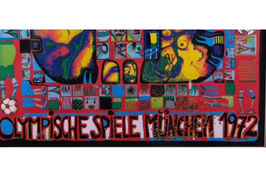 Friedensreich HUNDERTWASSER (1928-2000)"Plakat, Olympische Spiele München 1972"Grafik-Multiple, - Bild 5 aus 8