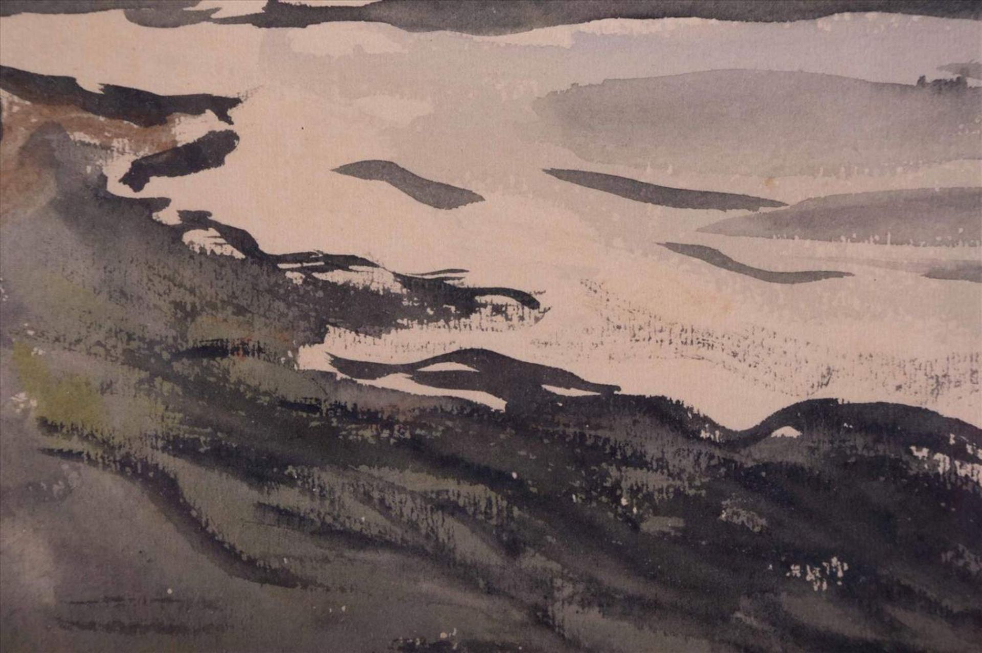Otto NIEMEYER-HOLSTEIN (1896-1984)"Laboe"Zeichnung-Aquarell, 17 cm x 25,5 cm,links unten - Image 3 of 7