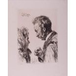 Adolph VON MENZEL (1815-1905)"Das Letzte"(1885)Grafik-Multiple, Radierung, 19,7 cm x 14,9 cm,i. d.