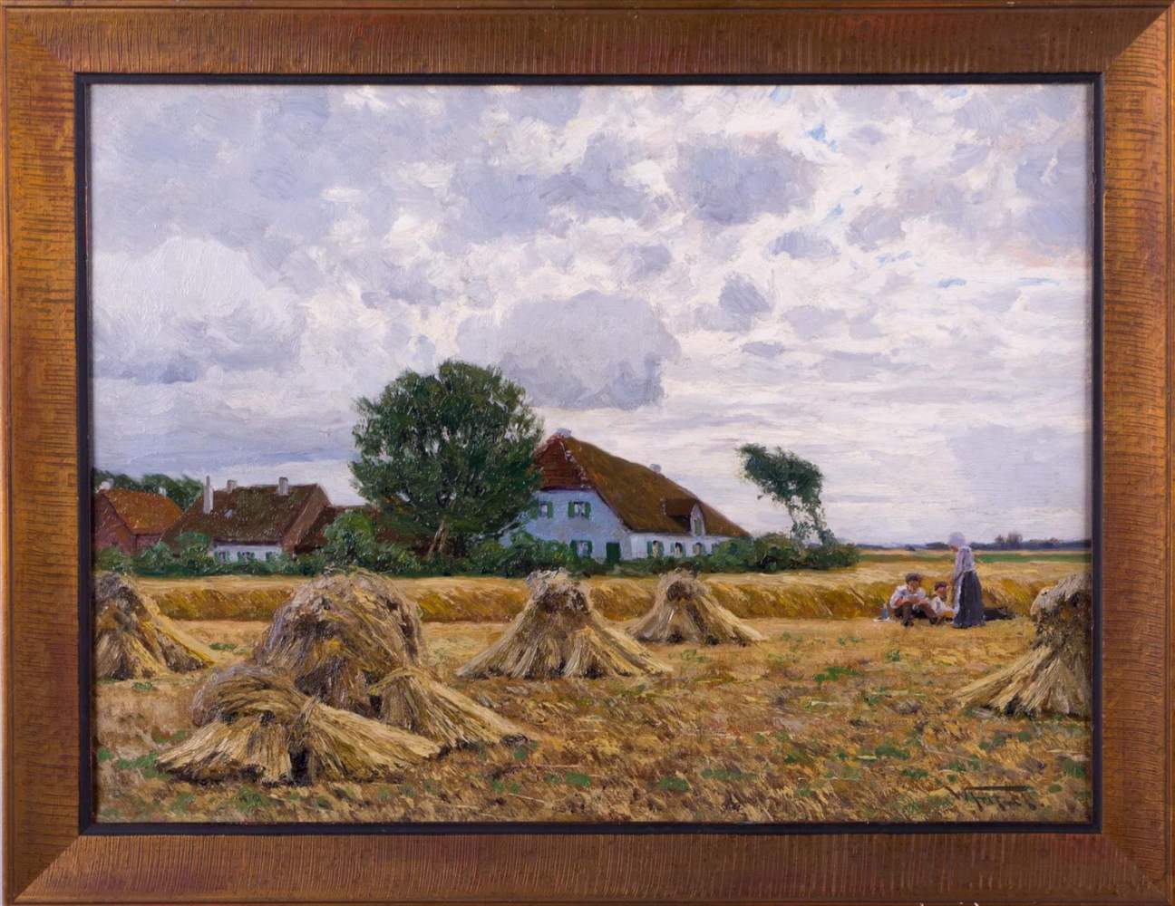 Wilhelm FRITZEL (1870-1943)"Rast bei der Ernte"Gemälde Öl/Leinwand, 40,5 cm x 54,3 cm,unten rechts - Image 2 of 9