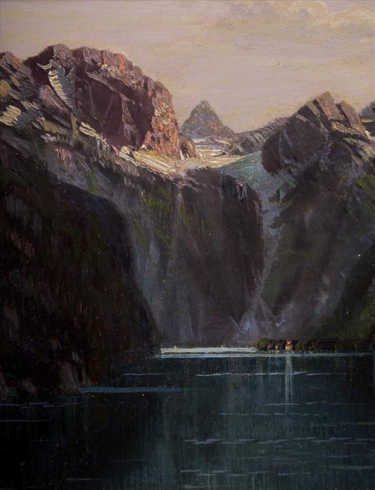 Max NORDT (1895-1979)"Königssee"Gemälde Öl/Malkarton, 22 cm x 28 cm,rechts unten signiert / - Image 3 of 8