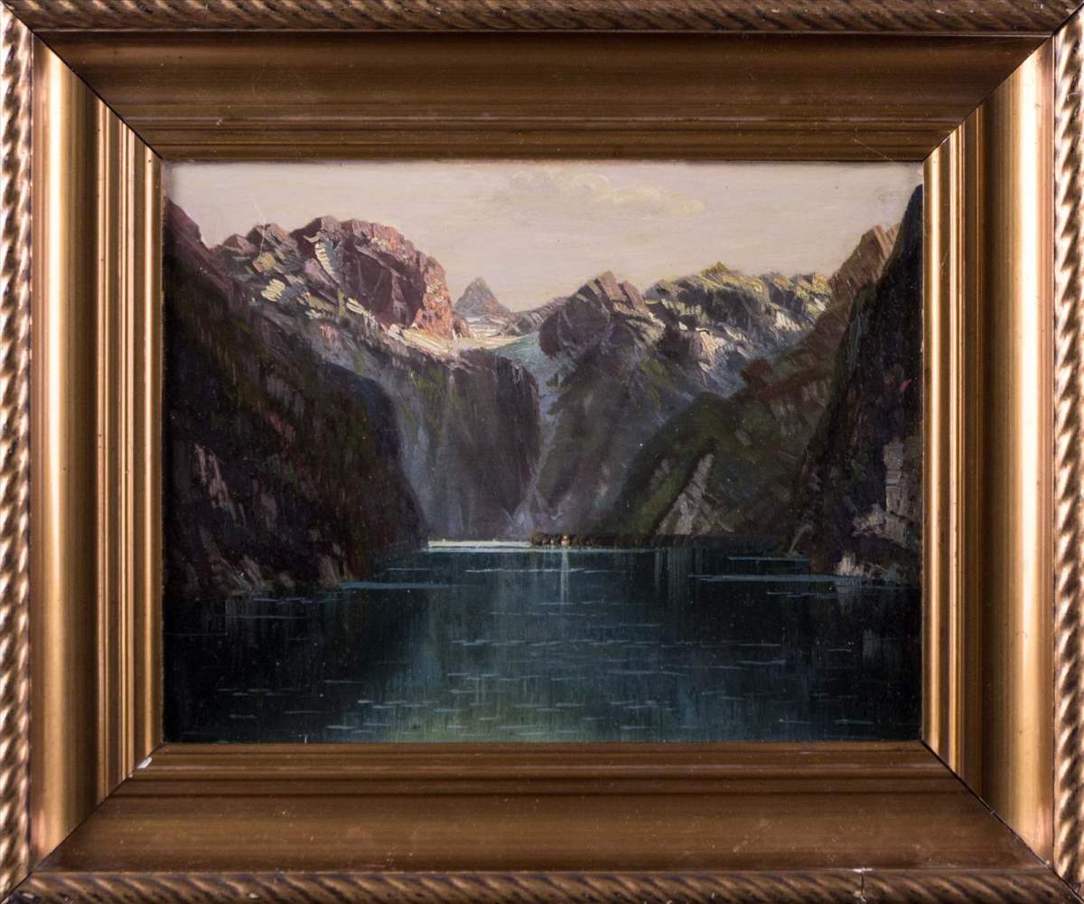 Max NORDT (1895-1979)"Königssee"Gemälde Öl/Malkarton, 22 cm x 28 cm,rechts unten signiert / - Image 2 of 8