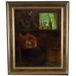 Richard LIPPS (1857-1926)"In der Küche"Gemälde Öl/ Holz, 48,5 cm x 38 cm,links oben signiert /"In