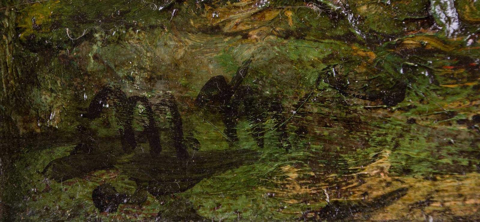 Mihály VON MUNKACSY (1844-1909)"Barbizon Landschaft"Gemälde Öl/Leinwand, 43,3 cm x 35,5 cm,links - Image 7 of 8