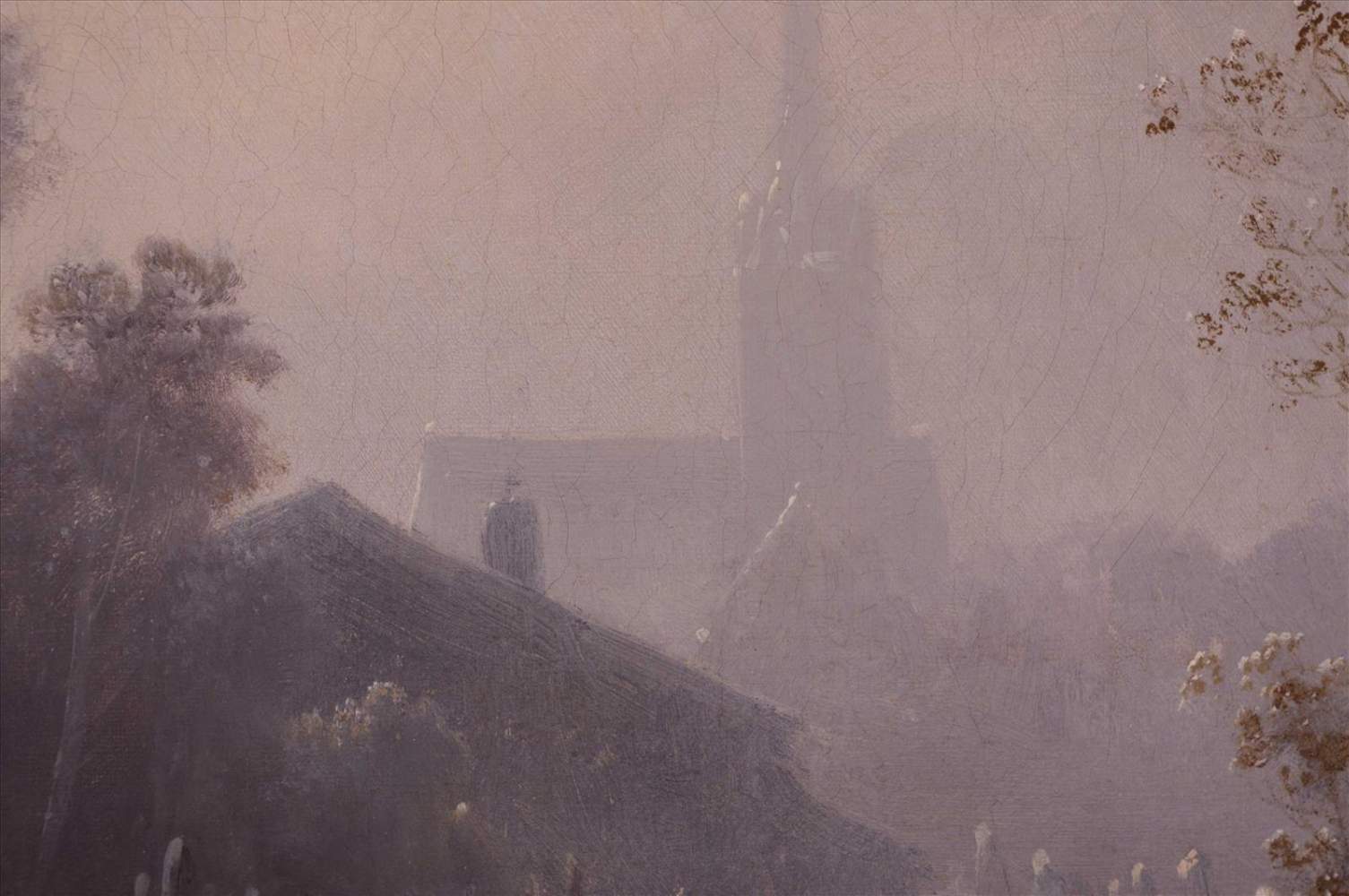 Anton DOLL (1826-1887)"Winterliches Eisvergnügen auf Zugefrorenem Teich"Gemälde Öl/Leinwand, 41 cm x - Image 7 of 10