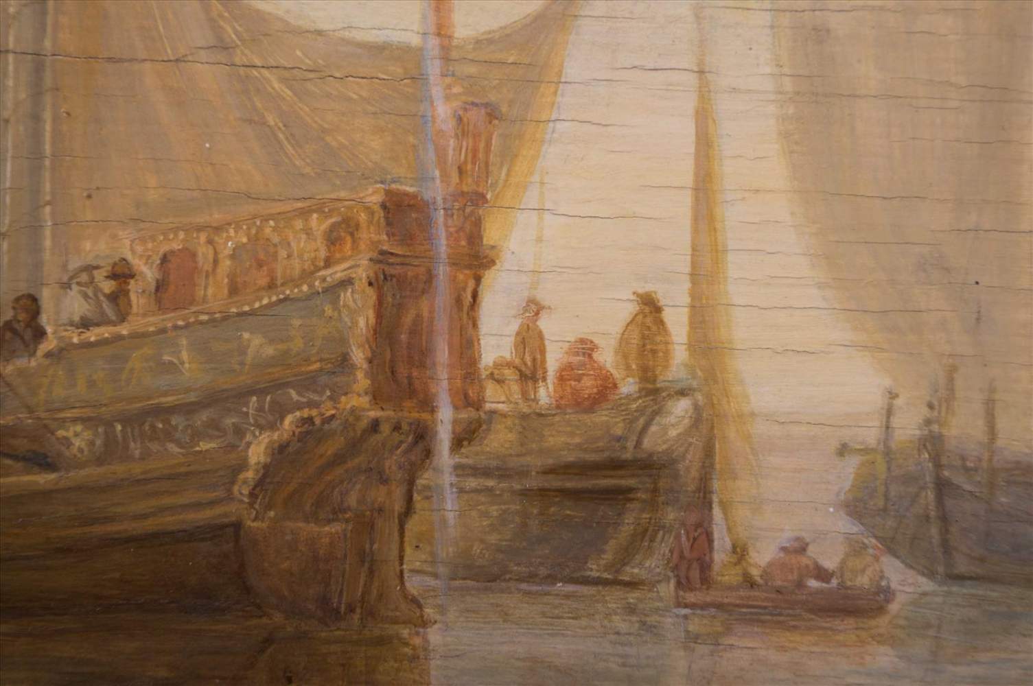 Simon Jacobsz DE VLIEGER (c.1600-c.1653) nach/after"Boote vor der Küste"Gemälde Öl/Holz, 48 cm x - Image 3 of 8