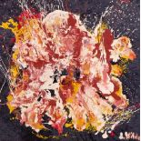 David WILDE (1918-1978)"abstraktes Gebilde"Gemälde Acryl/Platte, 39 cm x 39 cm,rechts unten signiert