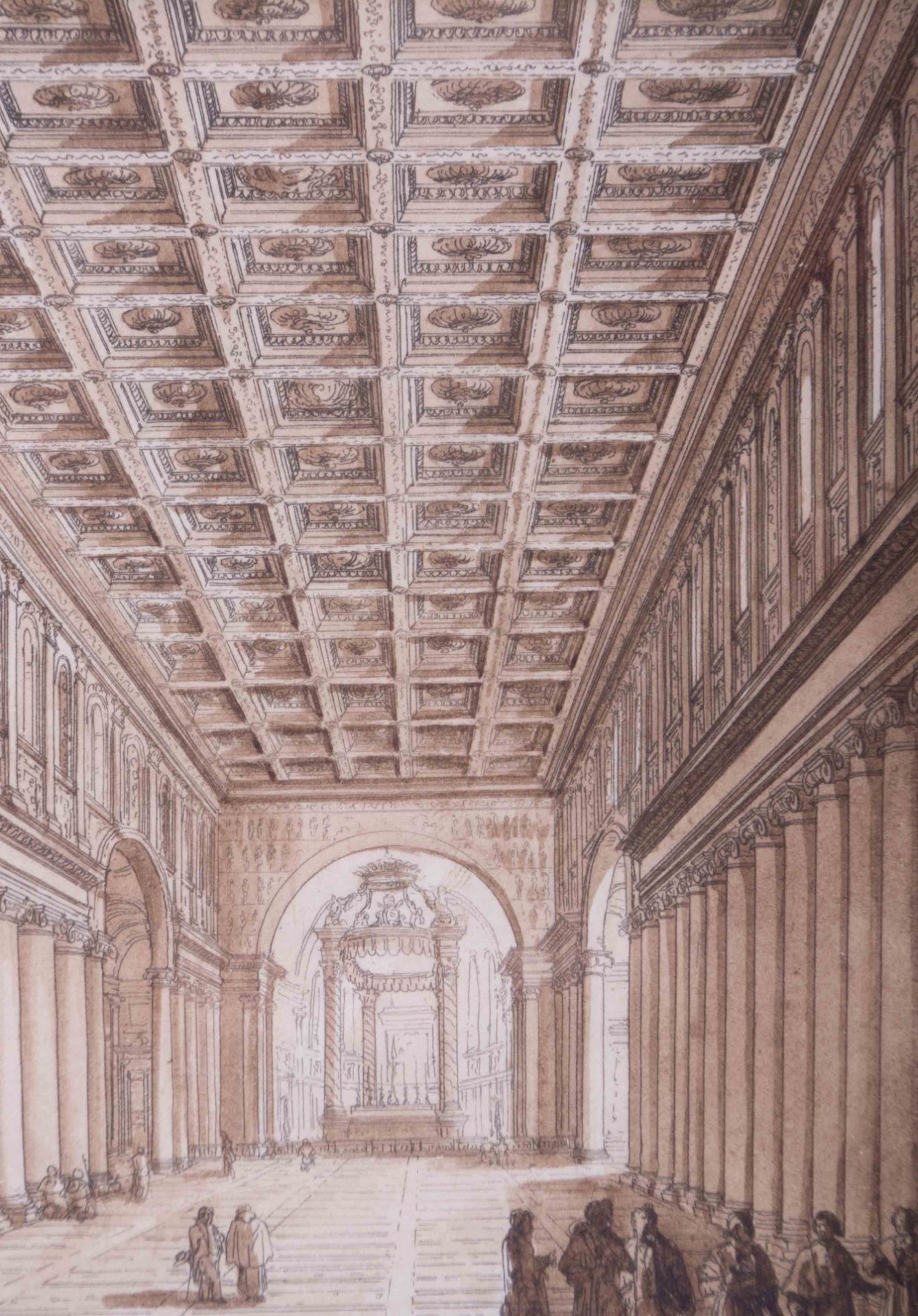 Giovanni Paolo PANINI (1691-1765) (Attrib.)"Kircheninterieur in Rom"(2)
Pendants, Zeichnung, - Image 9 of 11