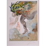 Salvador DALI (1904-1989)"Ohne Titel"Grafik-Multiple, Farblithografie, 30 cm x 21 cm,rechts unten