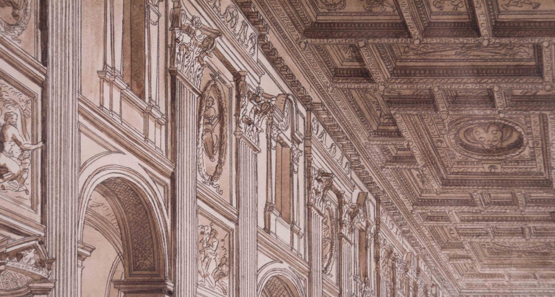 Giovanni Paolo PANINI (1691-1765) (Attrib.)"Kircheninterieur in Rom"(2)
Pendants, Zeichnung, - Image 5 of 11