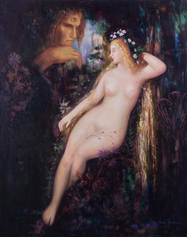 Kopie nach Gustave MOREAU (1826-1898)Gemälde Öl/Leinwand, 92 cm x 73 cm,rechts unten signiert