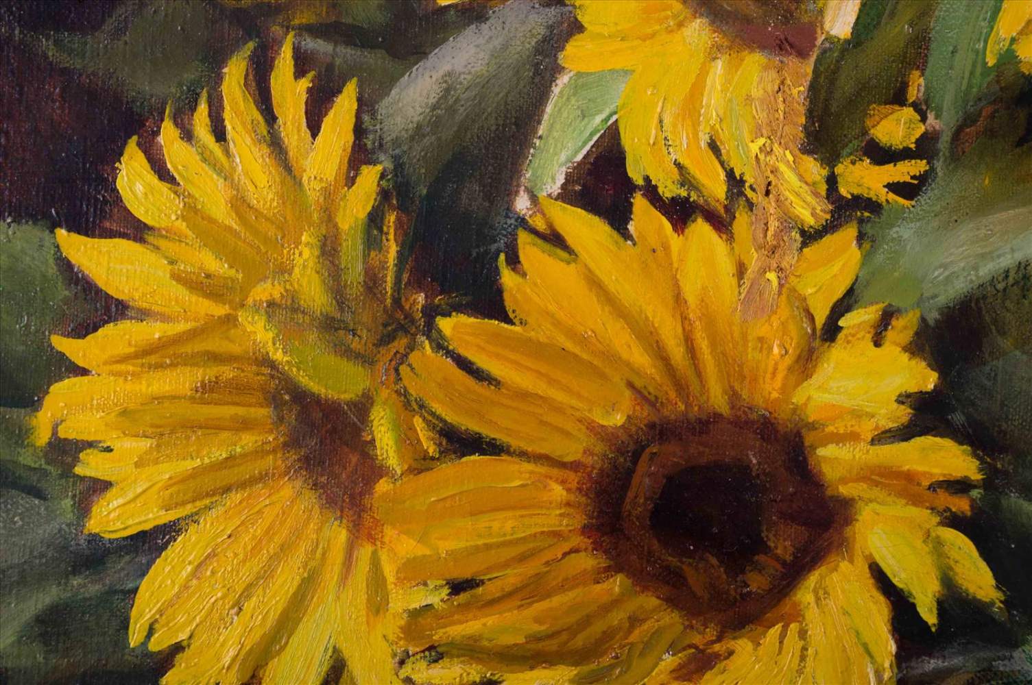 Felix Klampfer (1894-1992) Österreich"Sonnenblumen"Gemälde Öl/Leinwand, 80 cm x 100 cm,rechts - Image 3 of 8