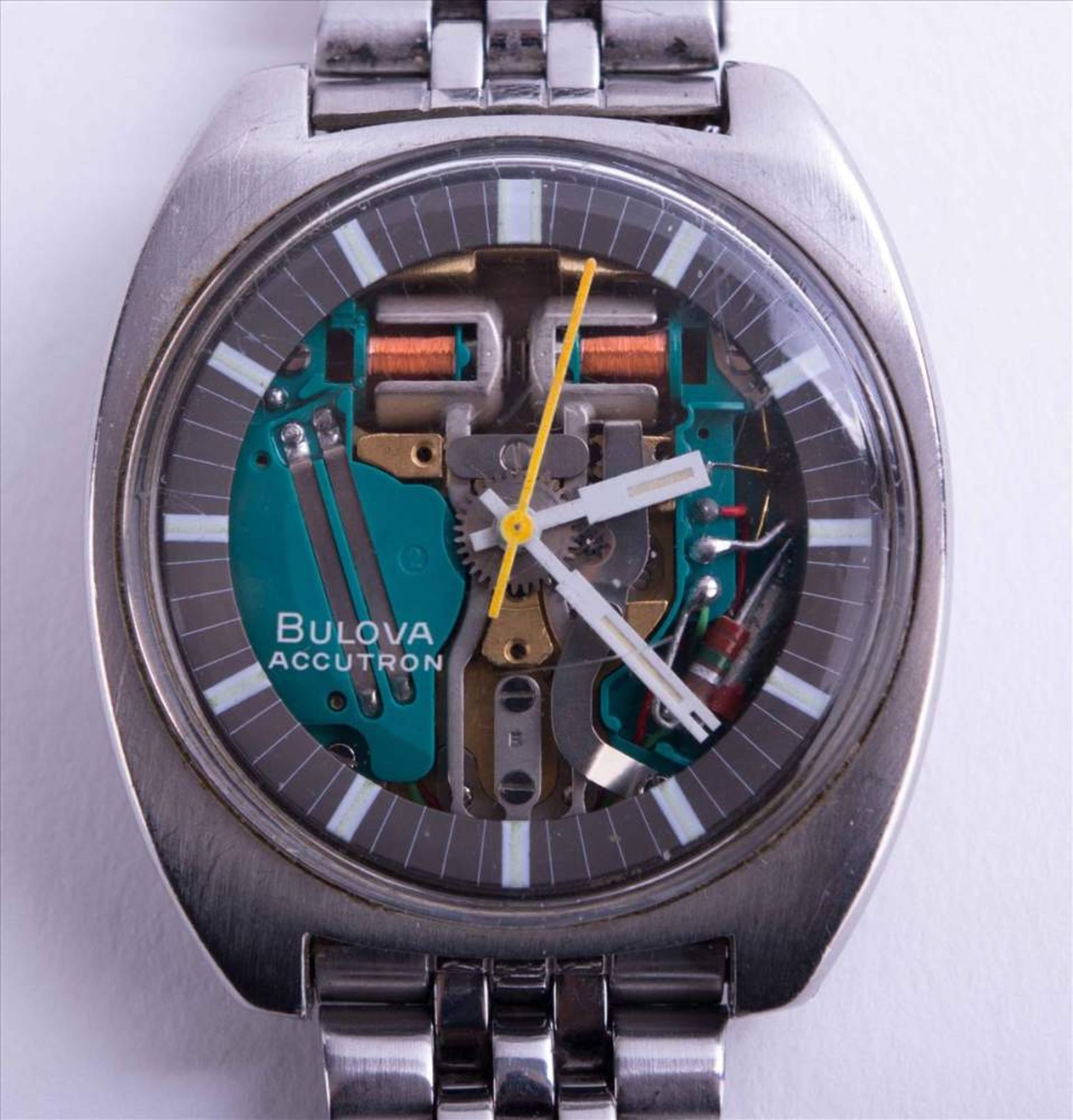 Bulova Herrenuhr Accutron um 1970/80 / Bulova Men's watch Accutron, about 1970/80 Stahlarmband, - Bild 4 aus 4