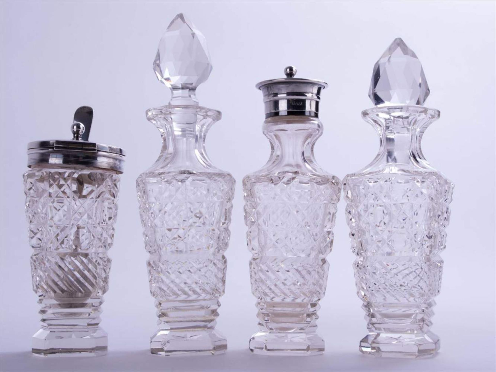 Silber Menage P. A & S England / Silver cruet stand P. A & S England Sterling Silber, Menage, - Bild 5 aus 8