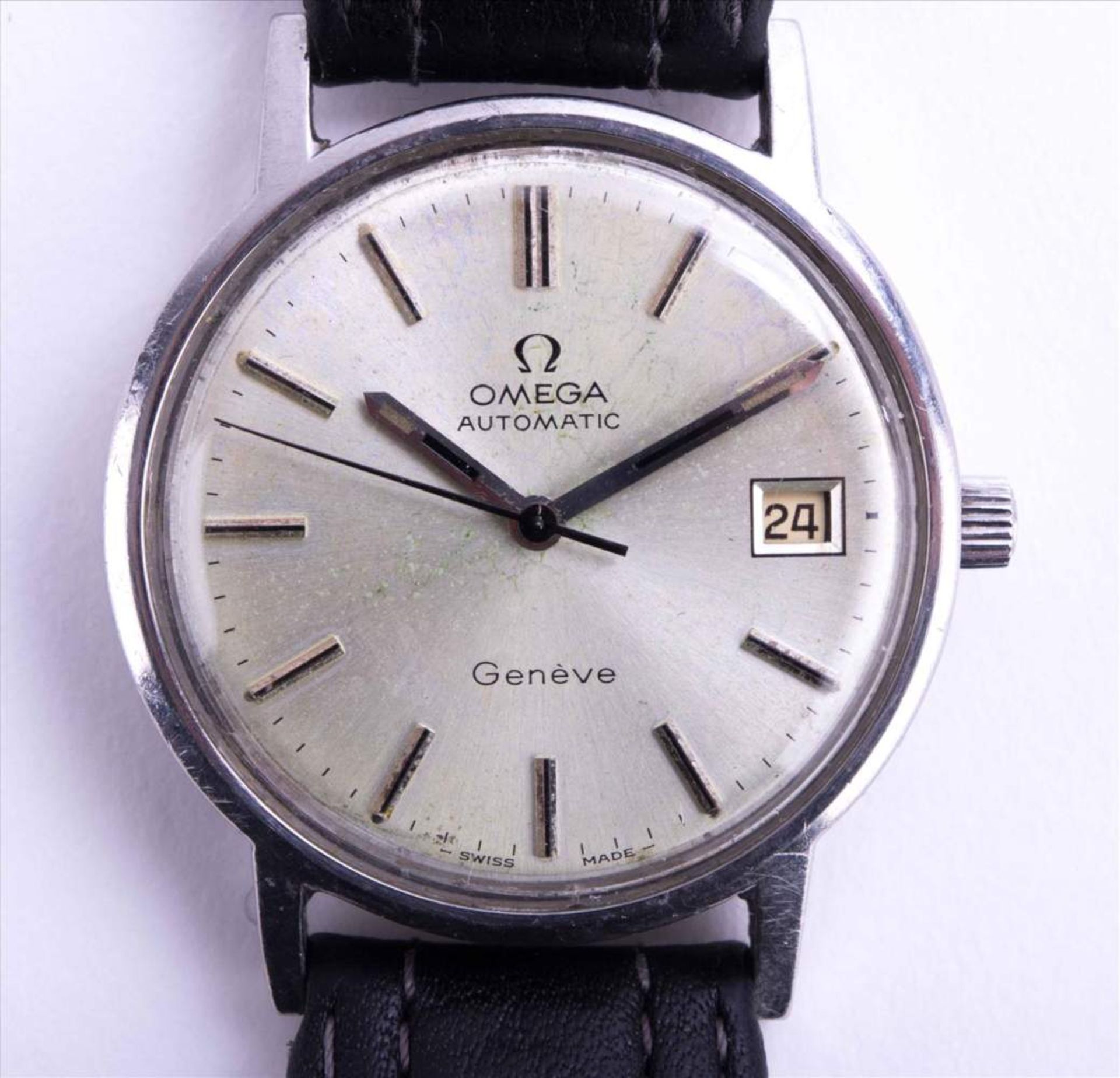 Omega Geneve Herrenuhr / Omega Geneva, Men's watch Automatik, Stahlgehäuse, mit Datumsanzeige,
