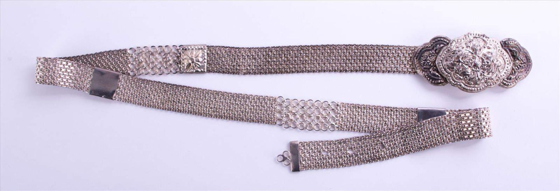 Gürtel wohl Nordafrika / Belt, probably Africa Silber geprüft, L: ca. 99 cm, Gewicht ca. 300 g. / - Bild 4 aus 4