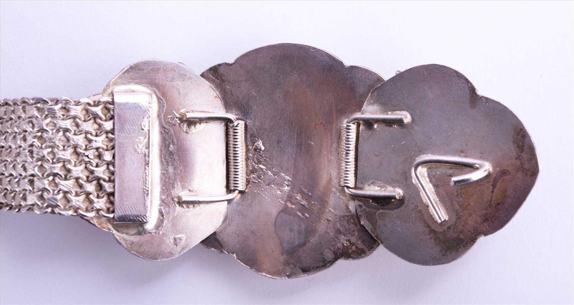 Gürtel wohl Nordafrika / Belt, probably Africa Silber geprüft, L: ca. 99 cm, Gewicht ca. 300 g. / - Bild 3 aus 4