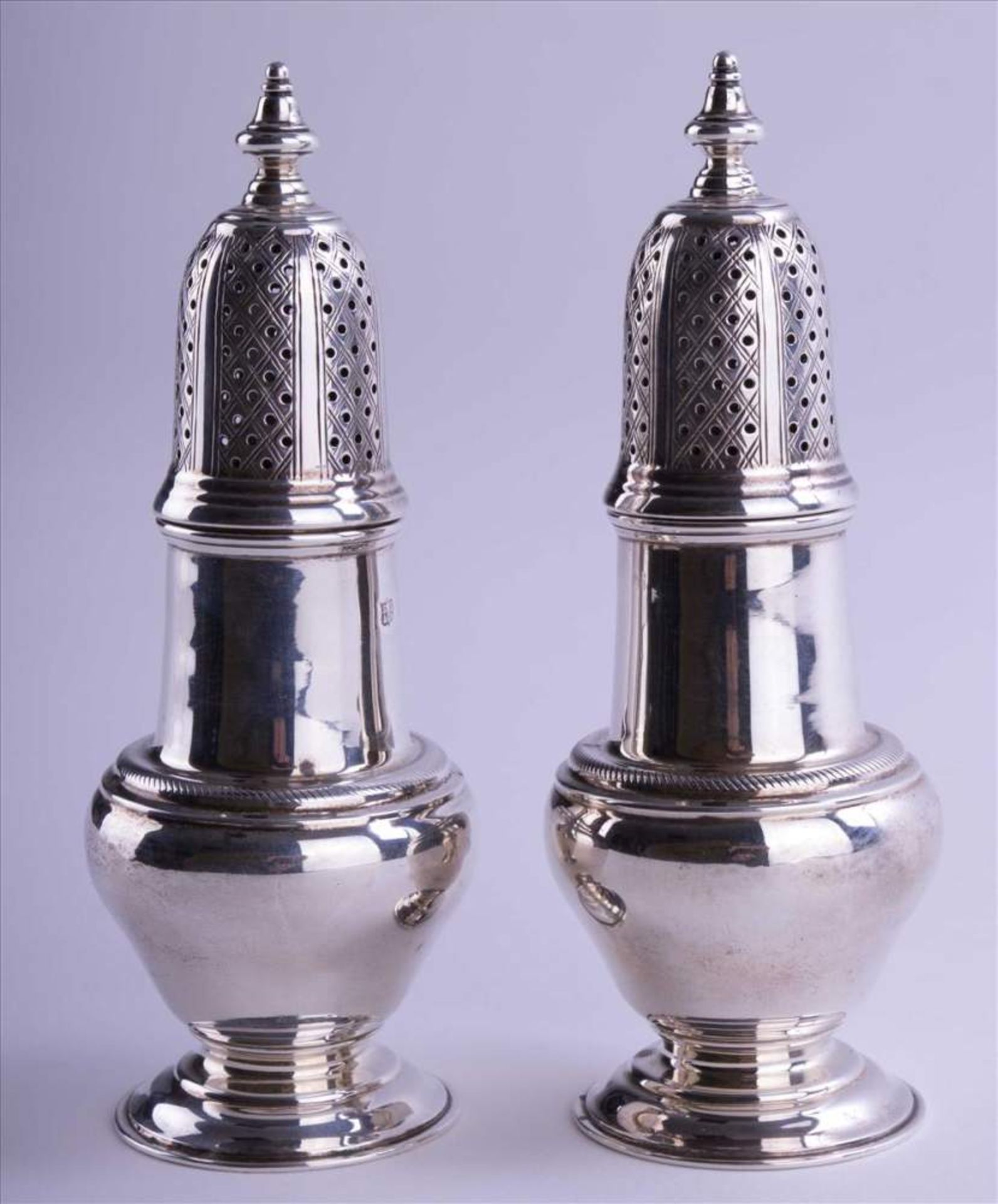 Salz Pfeffer Streuer SWS & Co Birmingham 1910 / Salt and pepper cruets SWS & Co Birmingham 1910 - Bild 3 aus 7