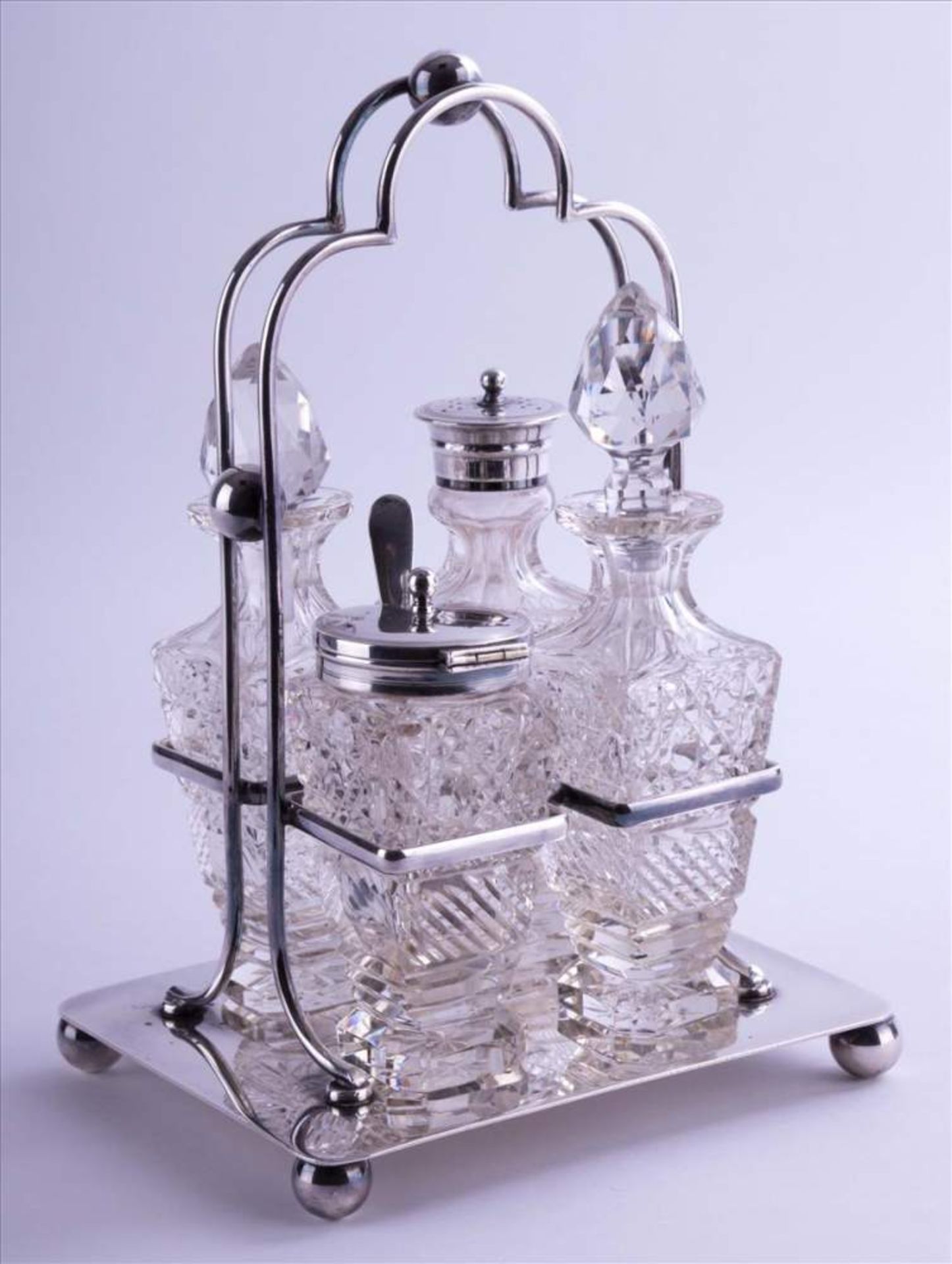 Silber Menage P. A & S England / Silver cruet stand P. A & S England Sterling Silber, Menage,